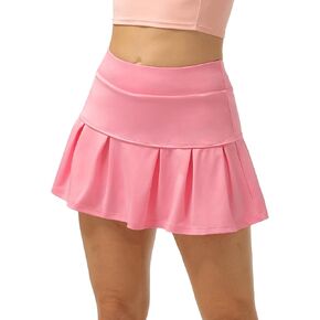 icyzone Pleated Tennis Skirts for Women with Pockets Shorts, Athletic Running Workout Golf Skorts in Kuwait
