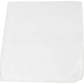 Mechaly 12 Pack of Blank Cotton Solid White Bandanas for Men and Women