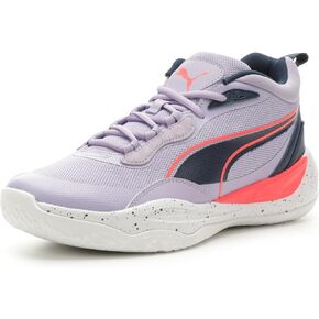 PUMA Men's Playmaker Pro Basketball Shoes, Jet Black-White, 9
