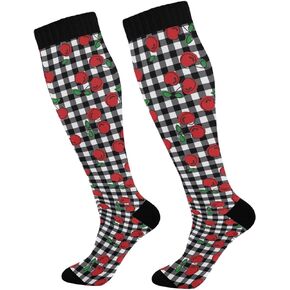 Green Frogs Butterfly Women's Compression Socks Athletic Tube Sock Knee High Socks Sport Socks