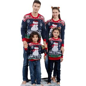 Ugly Christmas Reindeer Sweater, Novelty Funny Xmas Classic Crew Neck Knitted Pullover Holiday Sweaters for Women Men