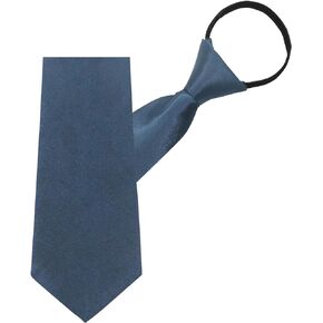 Mantieqingway Zipper Ties for Men Boy Pre-tied Adjustable Neck Ties 19' 'for School Uniform Graduation Business Wedding