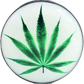 Pot Leaf Ear Plugs - Acrylic Screw-On - 10 Sizes Pair*