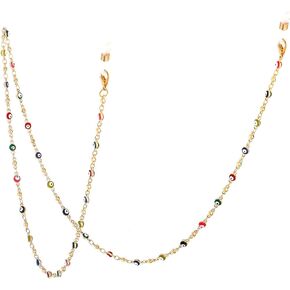 COLORFUL BLING Evil Eye Beads Face Mask Lanyards Holder Chain Strap Anti-Lost Mask Leash Chain Detachable Necklace Eyeglass Chain Jewelry-Eye Bead