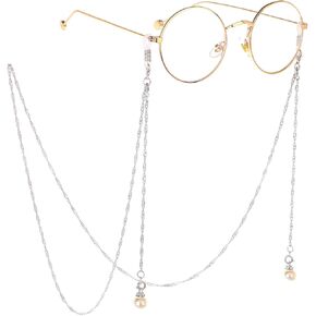 DNLKWGO Women Multifunction Eyeglass Chains Detachable Sunglasses Strap Holder Pearl Pendant Eyewear Chain