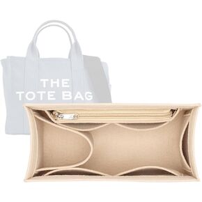 Lckaey tote bag insert for marc jacobs medium tote bag insert organizer Y065Khaki-M