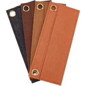 WADORN 4 Colors Felt Purse Organizer Insert, Handbag Divider Insert Inner Pocket Purse Rectangle Mini Envelope Crossbody Conversion Kit with Eyelets Bag In Bag Pouch Insert for Wallet, 6.7x2.7 Inch