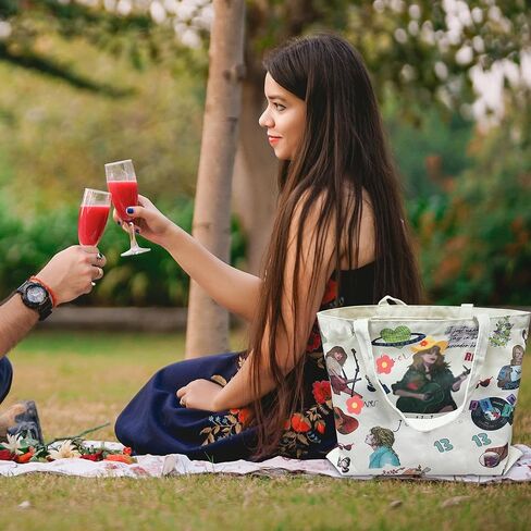 VikEnd Canvas Bag Merch for Fans، حقيبة حمل بنمط مزدوج الجوانب، حقيبة قماش ذات سعة كبيرة in Kuwait