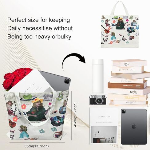 VikEnd Canvas Bag Merch for Fans، حقيبة حمل بنمط مزدوج الجوانب، حقيبة قماش ذات سعة كبيرة in Kuwait