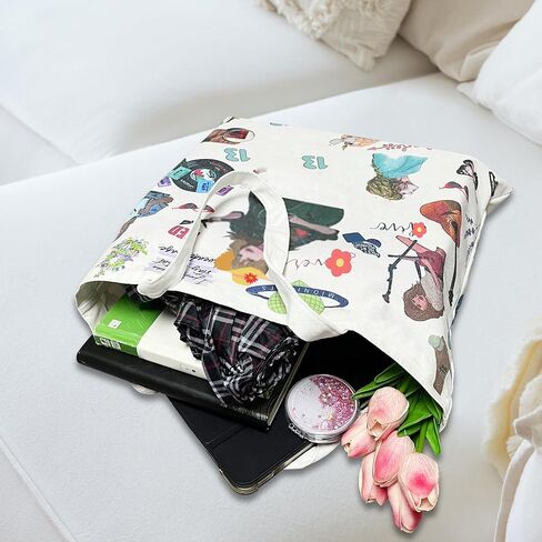 VikEnd Canvas Bag Merch for Fans، حقيبة حمل بنمط مزدوج الجوانب، حقيبة قماش ذات سعة كبيرة in Kuwait