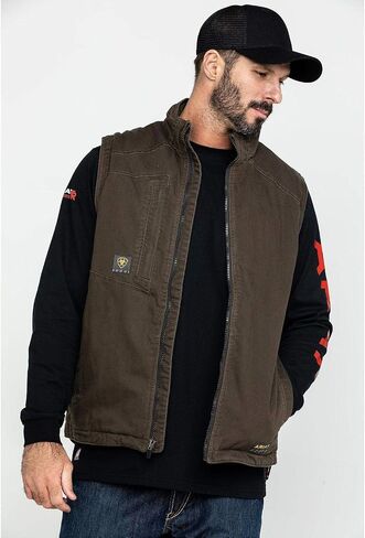 ARIAT Men's Rebar Washed Duracanvas Insulated Vest in Saudi Arabia