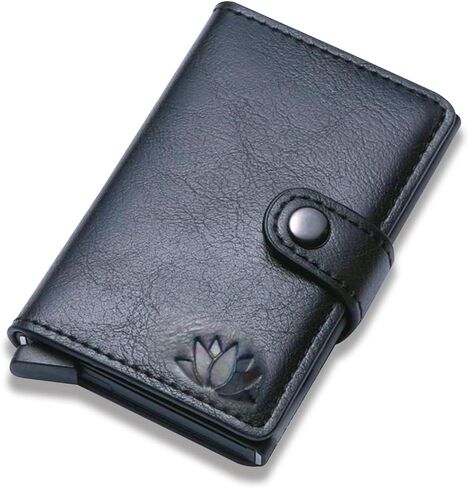 minimalist wallet for men - Card Holder - slim wallet for men and woman - rfid wallet Protected blocking -money clip - window id - box gift in Saudi Arabia
