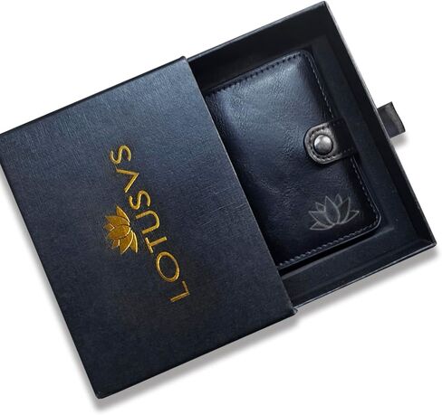 minimalist wallet for men - Card Holder - slim wallet for men and woman - rfid wallet Protected blocking -money clip - window id - box gift in Saudi Arabia