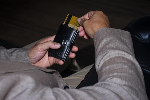 minimalist wallet for men - Card Holder - slim wallet for men and woman - rfid wallet Protected blocking -money clip - window id - box gift in Saudi Arabia
