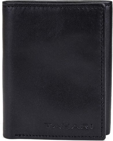 محفظة Tahari RFID الجلدية ثلاثية الطي للرجال مع نافذة لبطاقة الهوية، محفظة جلدية Rfid Blocking (تتوفر أنماط متعددة), One Size, محفظة Rfid Block الجلدية (متوفرة بأشكال متعددة) in Kuwait