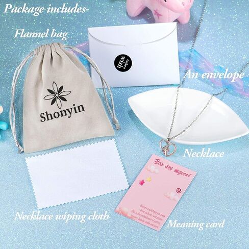 Shonyin Silver Unicorn Necklace/Hypoallergenic Earrings Christmas Birthday Party Jewelry Gift Set for Girls Women in Kuwait