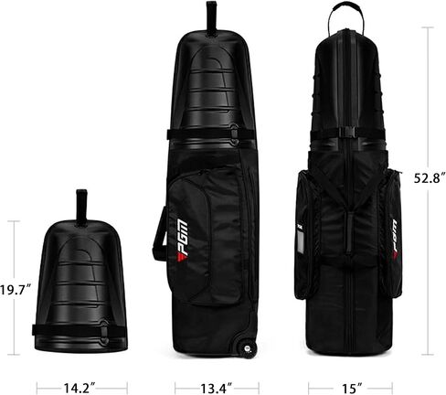 PGM Golf Travel Bag - Golf Travel Case for Airlines with Hard Shell&Wheels, Anti-Collision Design Hard Shell Top Golf Travel Case for Golf Clubs in Saudi Arabia