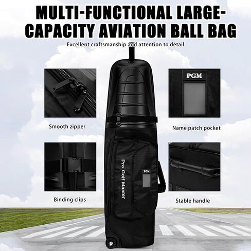 PGM Golf Travel Bag - Golf Travel Case for Airlines with Hard Shell&Wheels, Anti-Collision Design Hard Shell Top Golf Travel Case for Golf Clubs in Saudi Arabia
