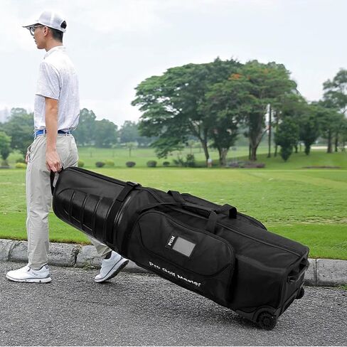 PGM Golf Travel Bag - Golf Travel Case for Airlines with Hard Shell&Wheels, Anti-Collision Design Hard Shell Top Golf Travel Case for Golf Clubs in Saudi Arabia
