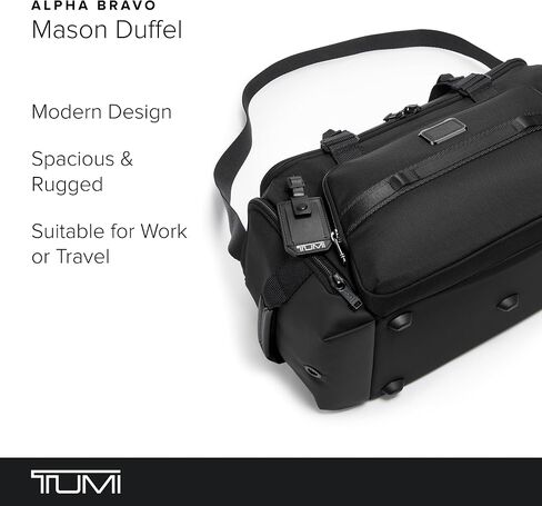 TUMI - Alpha Bravo Mason Duffel - Medium Travel Duffel Bag - With TUMI Tracer - Overnight Bag - 11.0" X 19.5" X 10.3" - Grey/Black in Saudi Arabia