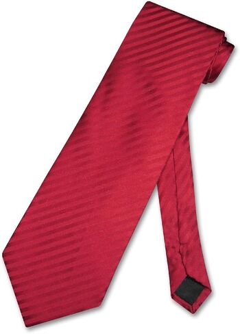 Vesuvio Napoli Men's Dress Vest & NeckTie BLACK Color Vertical Striped Design Neck Tie Set in Saudi Arabia