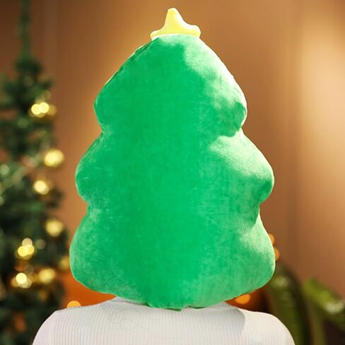 YIUELAGTENN Christmas Tree Plush Fabric Green Warm Hat Christmas Carnival Birthday Party Dressing Headwear Adult performance role-playing props(Without glasses) in Kuwait