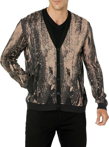 John Varvatos Men's Raider Long Sleeve Sweater Cardigan in Saudi Arabia