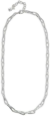 Lucky Brand Women's High Shine Chain Collar, Silver, One Size in Saudi Arabia