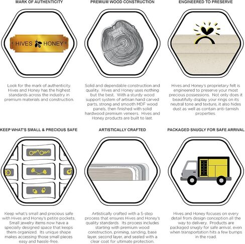 Hives & Honey Chelsea Mirrored Armoire Jewelry Cabinet, Walnut in Kuwait