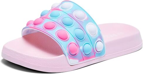 Eashi Slides للأطفال، صنادل للأولاد والبنات، شباشب تدعم قوس الأطفال الصغار للاستحمام المنزلي والشاطئ غير قابلة للانزلاق in Saudi Arabia