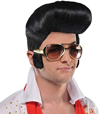 Striking Gold & Black Vegas Glasses with Sideburns - 1 Pack - Ideal for Costume Events in Saudi Arabia