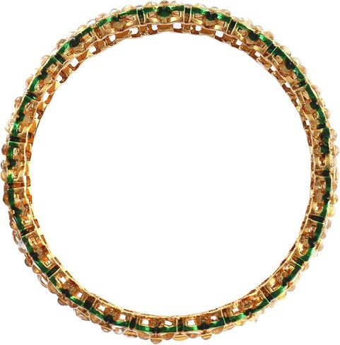 JewarHaat Bangles Fashion Jewelry Indian Bollywood Faux Kundan Rhinestone Floral Gold Plated Meena Work Bracelet Jewelry for Women & Girls in Saudi Arabia