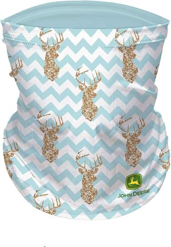 John Deere Adult Women's Neck Gaiter Chevron with Deer Print, Turquoise in Saudi Arabia