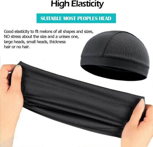 VEdusa قبعات الجمجمة السوداء خوذة بطانة غطاء فتل العرق تشغيل القبعات الدراجات الجمجمة قبعات للرجال النساء الرجال الدراجات قبعات in Kuwait