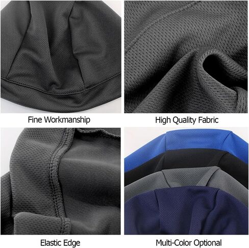 VEdusa قبعات الجمجمة السوداء خوذة بطانة غطاء فتل العرق تشغيل القبعات الدراجات الجمجمة قبعات للرجال النساء الرجال الدراجات قبعات in Kuwait