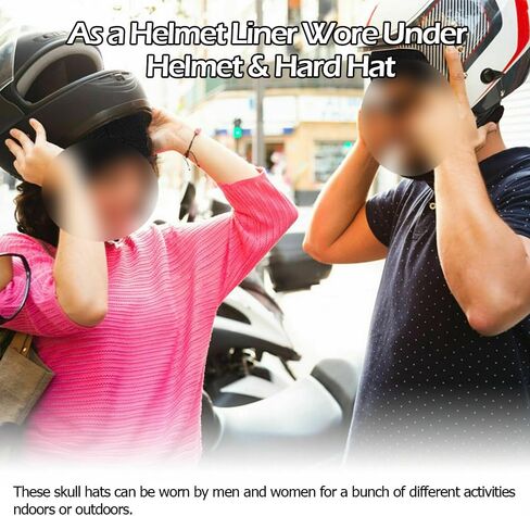 VEdusa قبعات الجمجمة السوداء خوذة بطانة غطاء فتل العرق تشغيل القبعات الدراجات الجمجمة قبعات للرجال النساء الرجال الدراجات قبعات in Kuwait