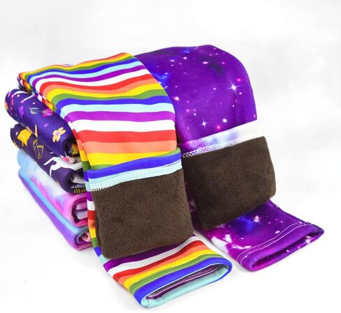 slaixiu Warm Girls Leggings Fleece Lined Winter Thick Printing Kids Pants in Saudi Arabia