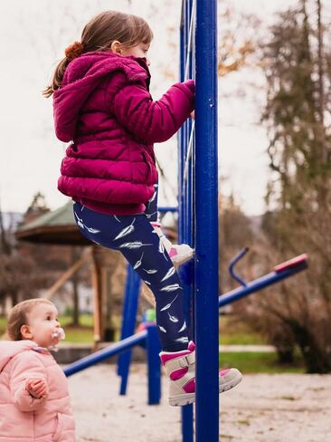 slaixiu Warm Girls Leggings Fleece Lined Winter Thick Printing Kids Pants in Saudi Arabia