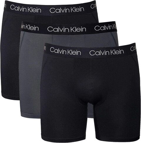 Calvin Klein Men's 3-Pack Microfiber Mesh Boxer Briefs in Saudi Arabia