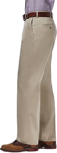 Haggar Men's Premium No Iron Khaki Classic Fit Flat Front Casual Pant (Regular and Big & Tall Sizes) in Saudi Arabia