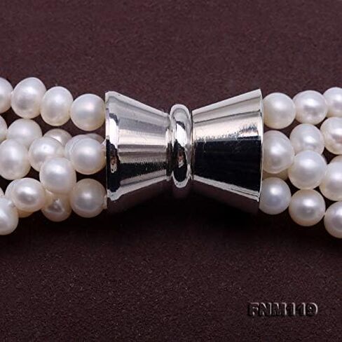 JYX لؤلؤة متعددة الخيول قلادة 5-8 ملم لؤلؤة مستزرعة قلادة 22 بوصة in Kuwait