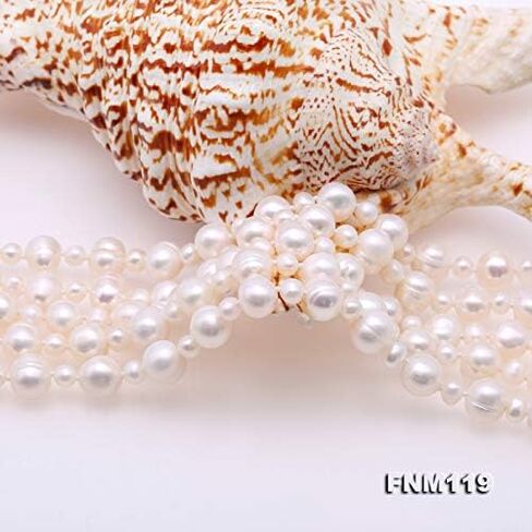 JYX لؤلؤة متعددة الخيول قلادة 5-8 ملم لؤلؤة مستزرعة قلادة 22 بوصة in Kuwait