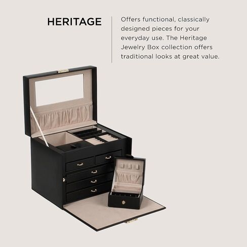 WOLF Heritage Collection Chelsea Large Jewelry Case with Side Panel Doors in Kuwait