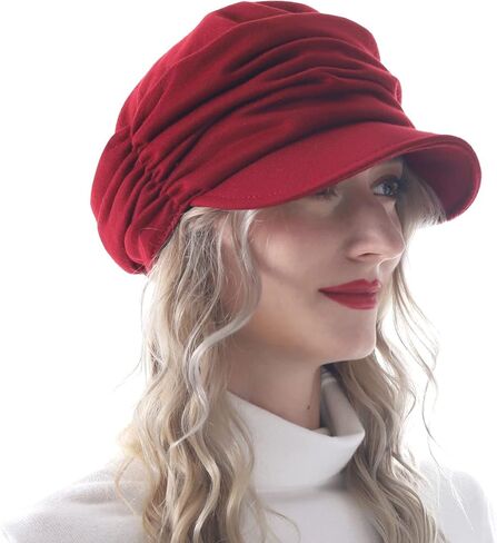 قبعة بيريه للسيدات من Newsboy Cabbie Visor - للاستخدام اليومي للسيدات مع قبعات رسام ذات حافة صغيرة in Kuwait