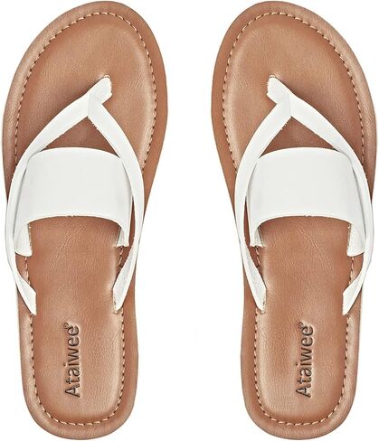 Ataiwee Women's Braided Flat Slide Sandals - Chic Summer Shoes with Round Toe and Cover Strap Detail, Easy Slip-On Design, Rubber Sole Strappy Sandals. in Saudi Arabia