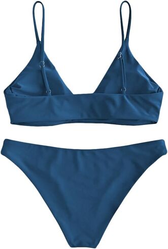 ZAFUL المرأة الصلبة السباغيتي حزام Bralette بيكيني مجموعة قطعتين ملابس السباحة in Kuwait