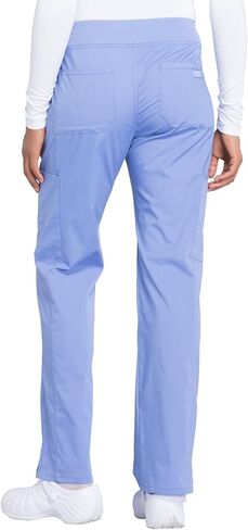 مجموعة ملابس العمل النسائية الاحترافية WW665 بلوزة برقبة على شكل حرف V وWW170 متوسطة الارتفاع مستقيمة الساق قابلة للسحب على البضائع، Ciel- S Top/S Pant in Kuwait