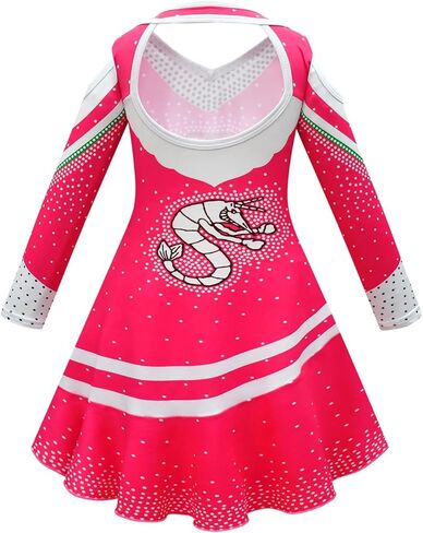 Ubeufun Zombies Cheerleading Dress Uniform with Pom Poms and Hair Bow Girls Cheer Outfits in Kuwait