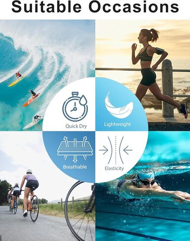 Women's Swim Shorts High Waisted Swimwear Board Shorts Bathing Suit Bottoms Swimming Boy Shorts with Pockets in Kuwait