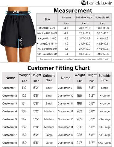 Women's Swim Shorts High Waisted Swimwear Board Shorts Bathing Suit Bottoms Swimming Boy Shorts with Pockets in Kuwait